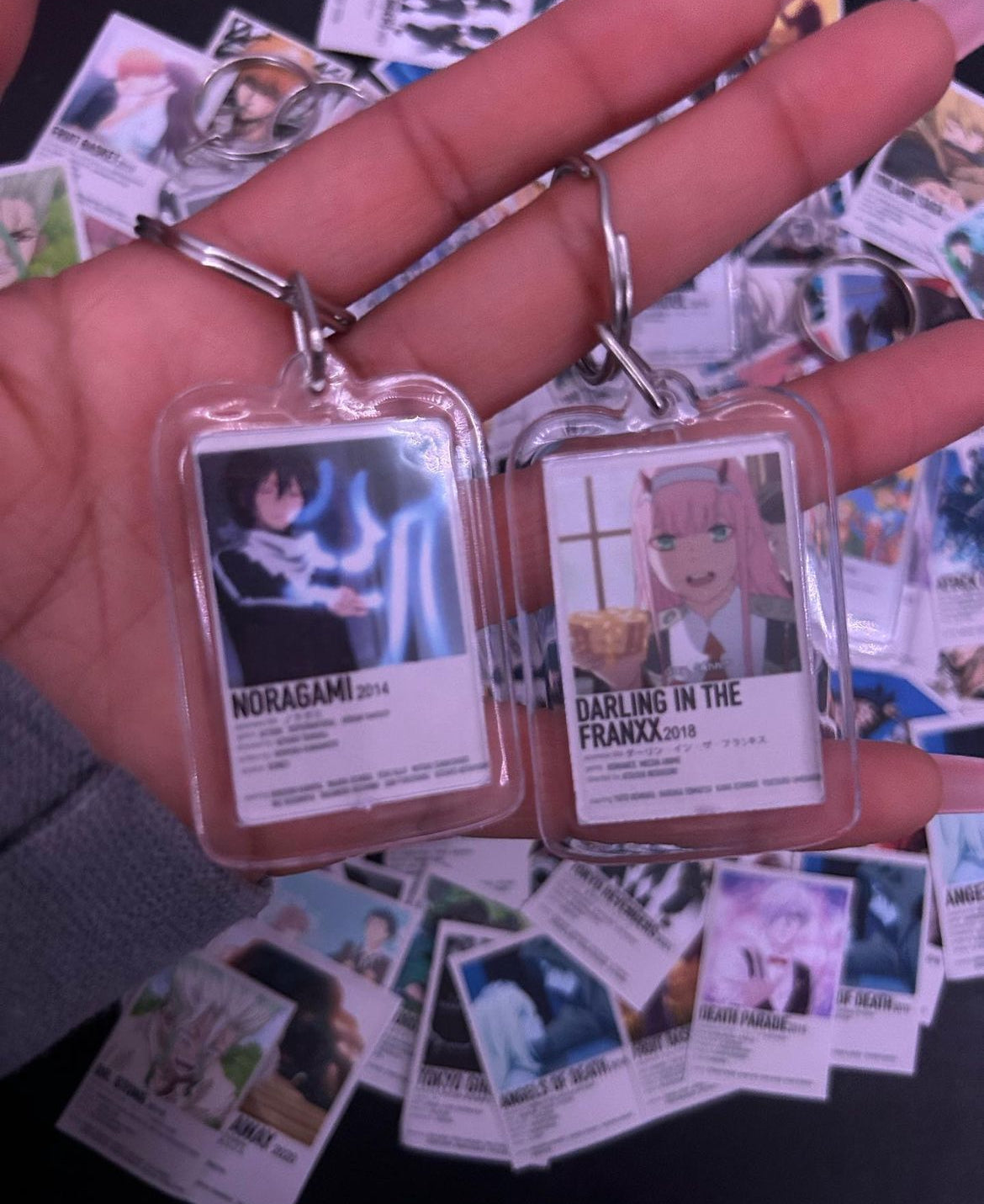 Japanese Anime Polaroid Inspired Keychain