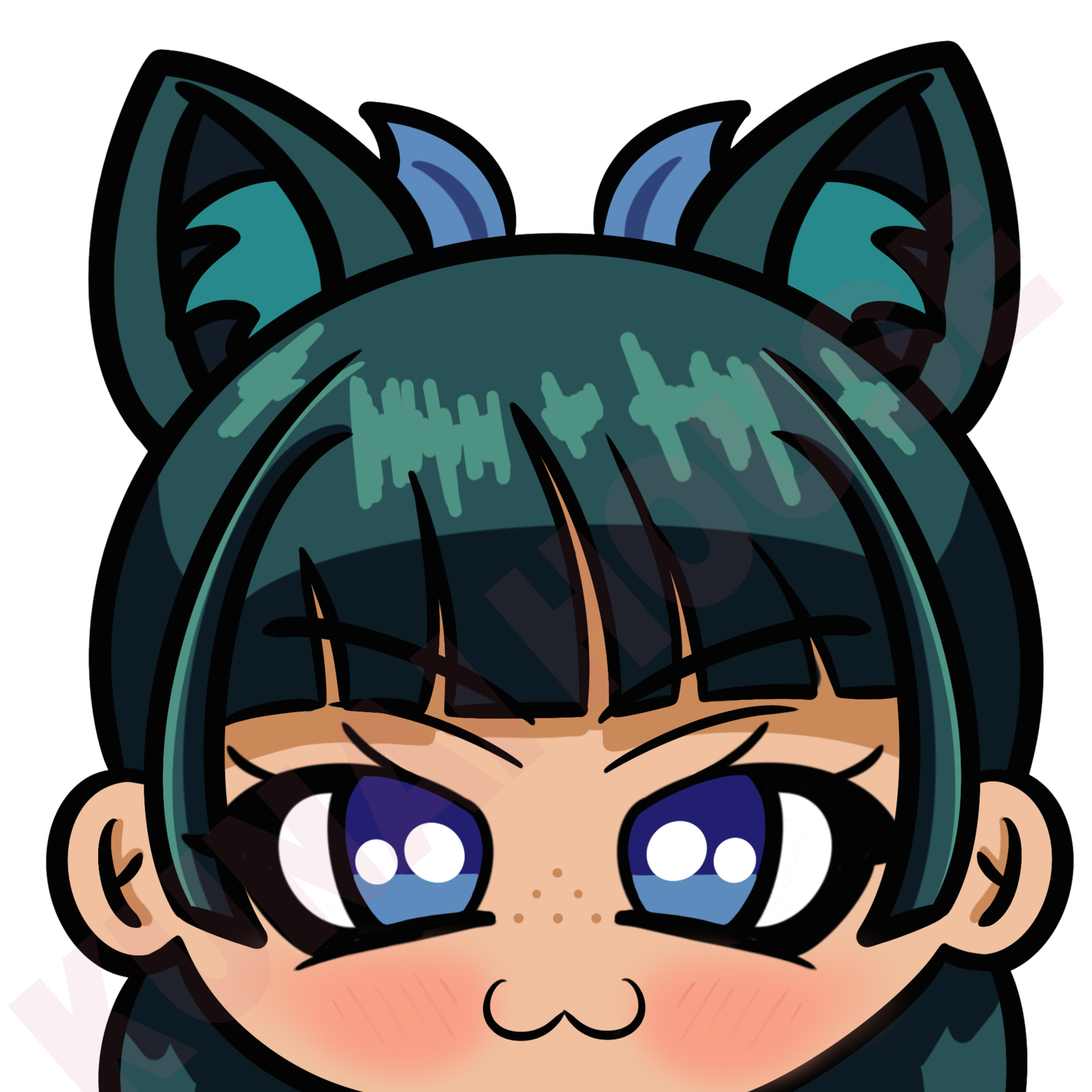 MaoMao Cat Peeker Sticker