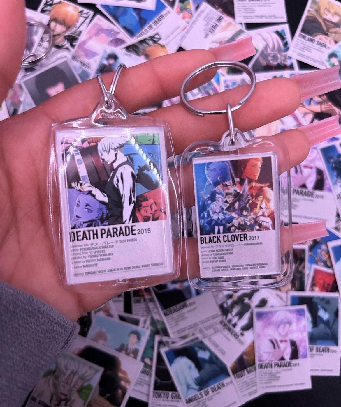 Japanese Death Anime Polaroid Inspired Keychain