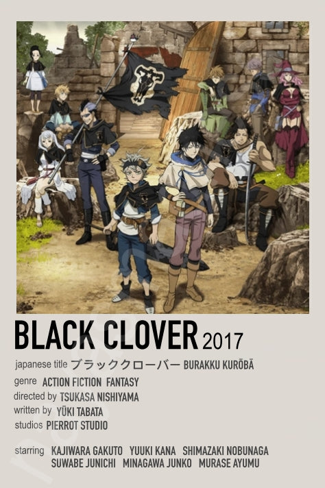 Japanese Clover Anime Polaroid Inspired Keychain