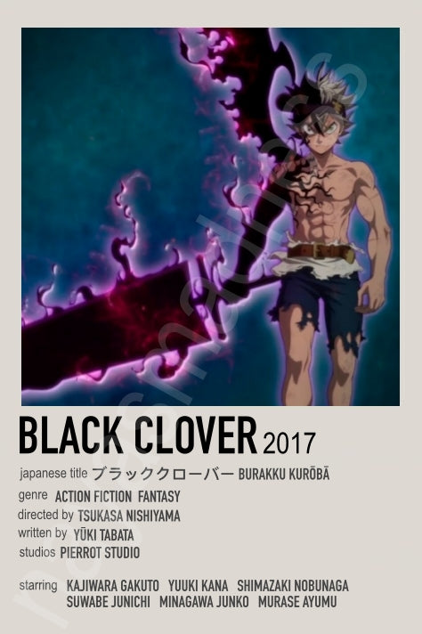 Japanese Clover Anime Polaroid Inspired Keychain