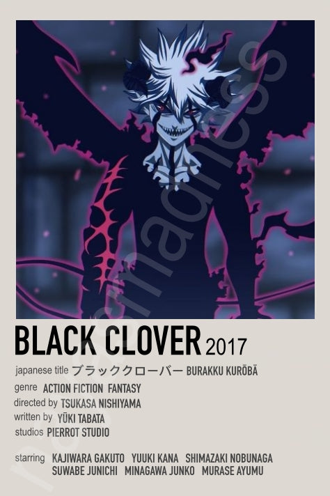 Japanese Clover Anime Polaroid Inspired Keychain