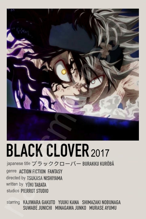 Japanese Clover Anime Polaroid Inspired Keychain