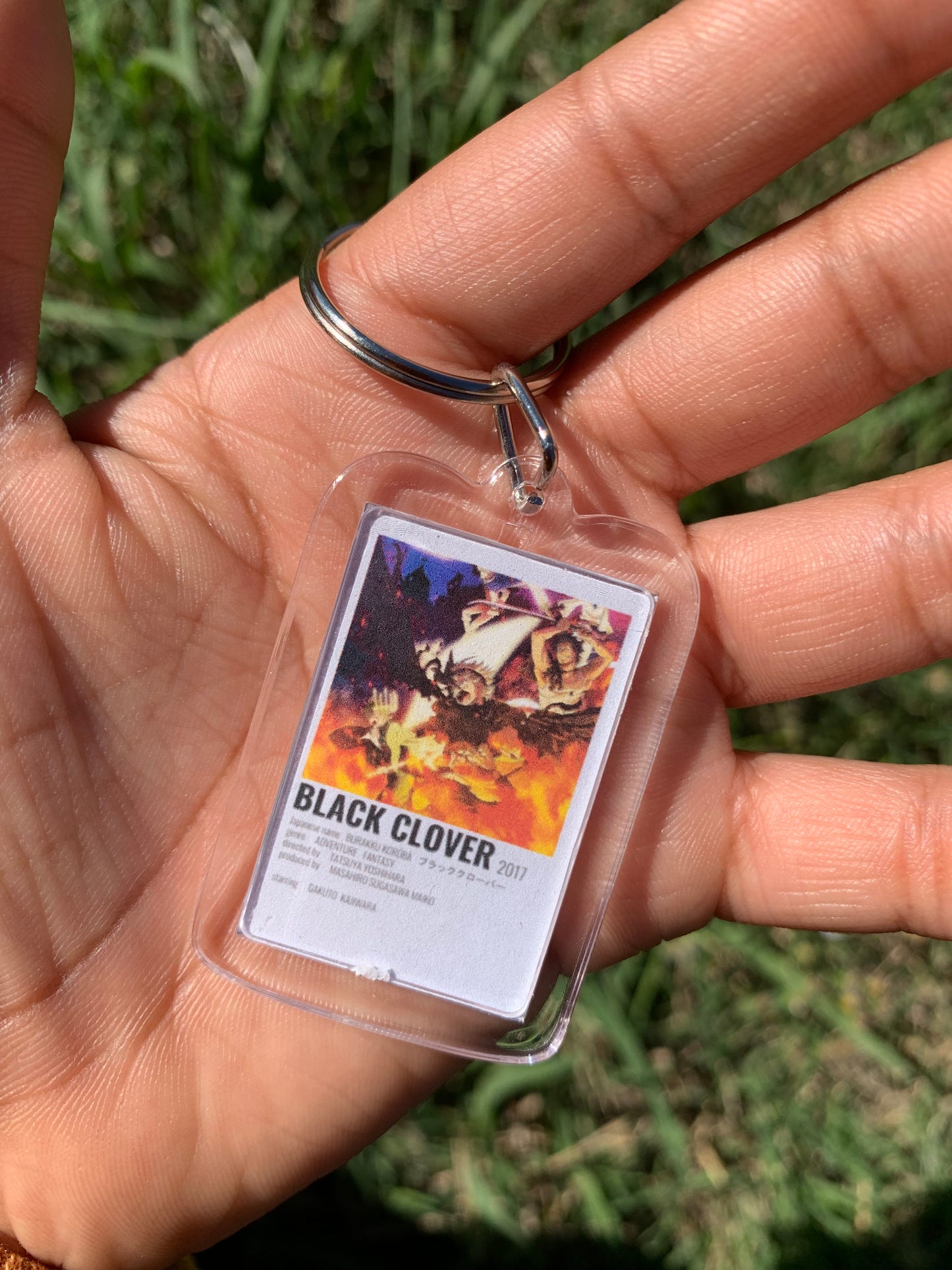 Japanese Clover Anime Polaroid Inspired Keychain