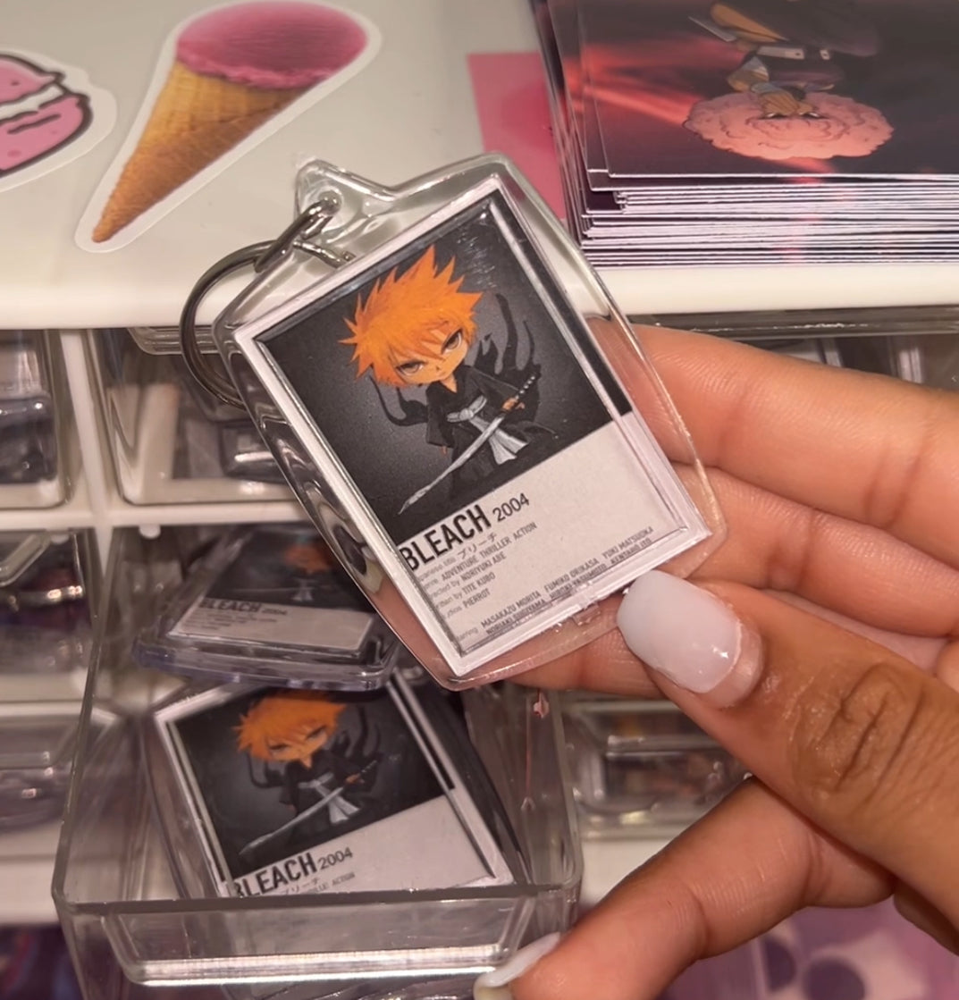 Japanese Ghost Anime Polaroid Inspired Keychain