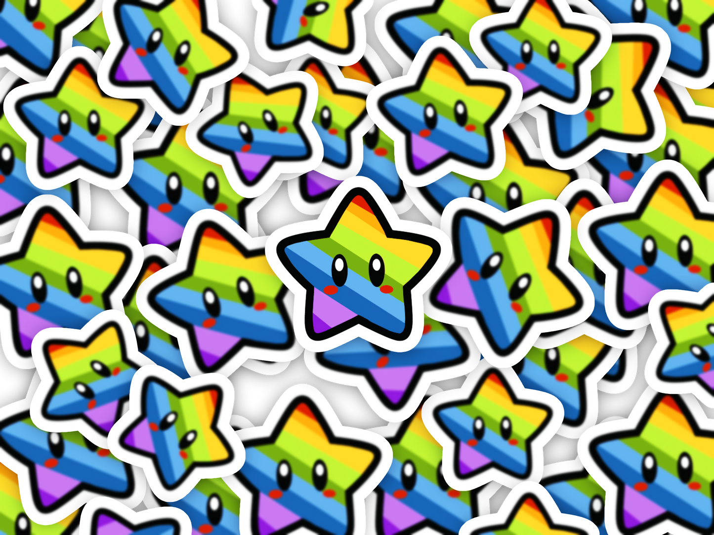 Rainbow Star Sticker