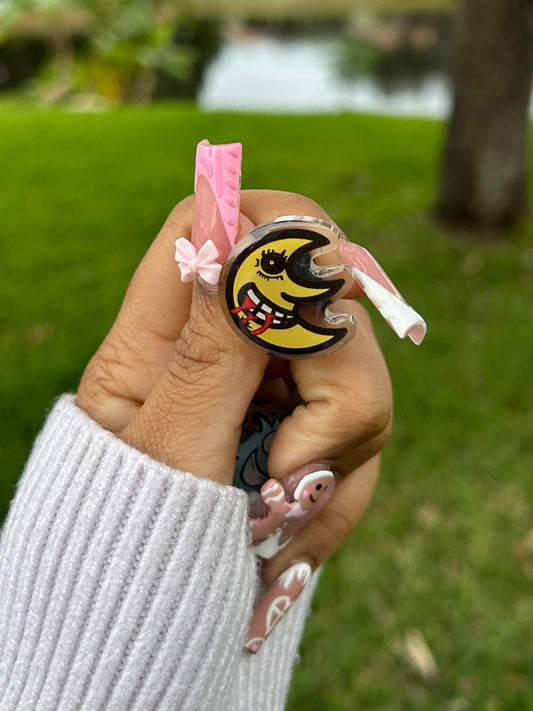 Creepy Moon Shoe Charm