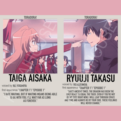 Matching Toradora! Anime Polaroid Inspired Keychain