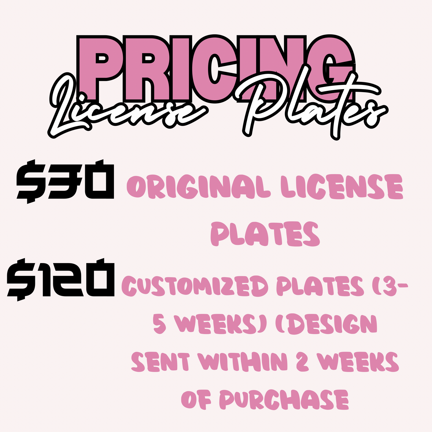 Custom License Plate Cover