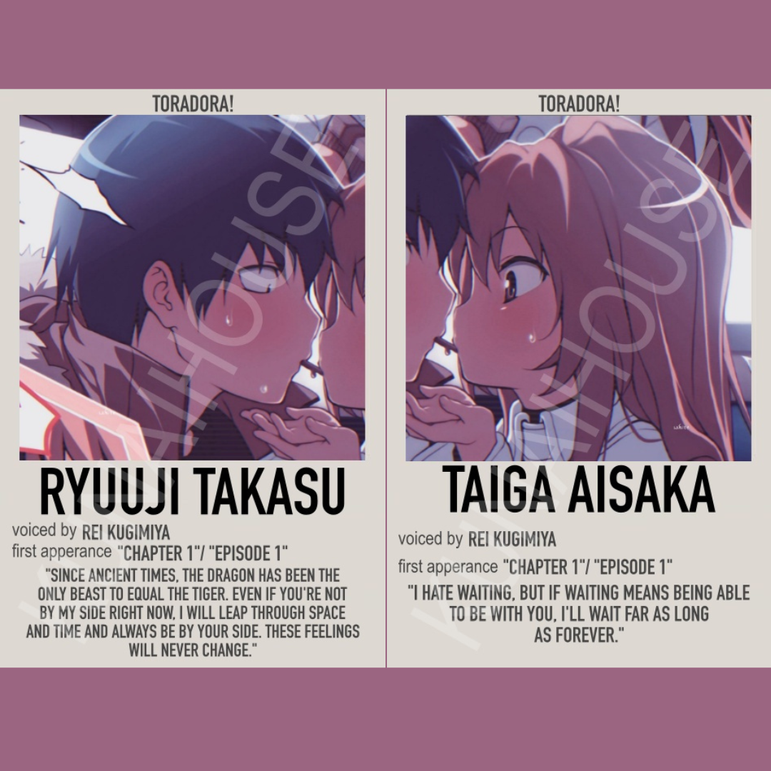 Matching Toradora! Anime Polaroid Inspired Keychain