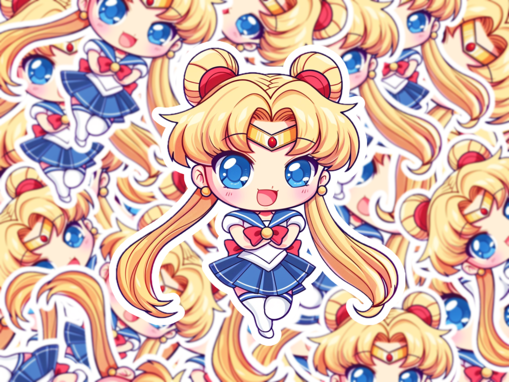 Cute Vinyl Chibi Sailor Girl Sticker