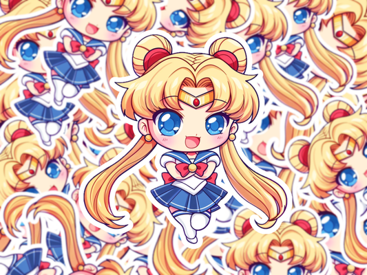 Cute Vinyl Chibi Sailor Girl Sticker