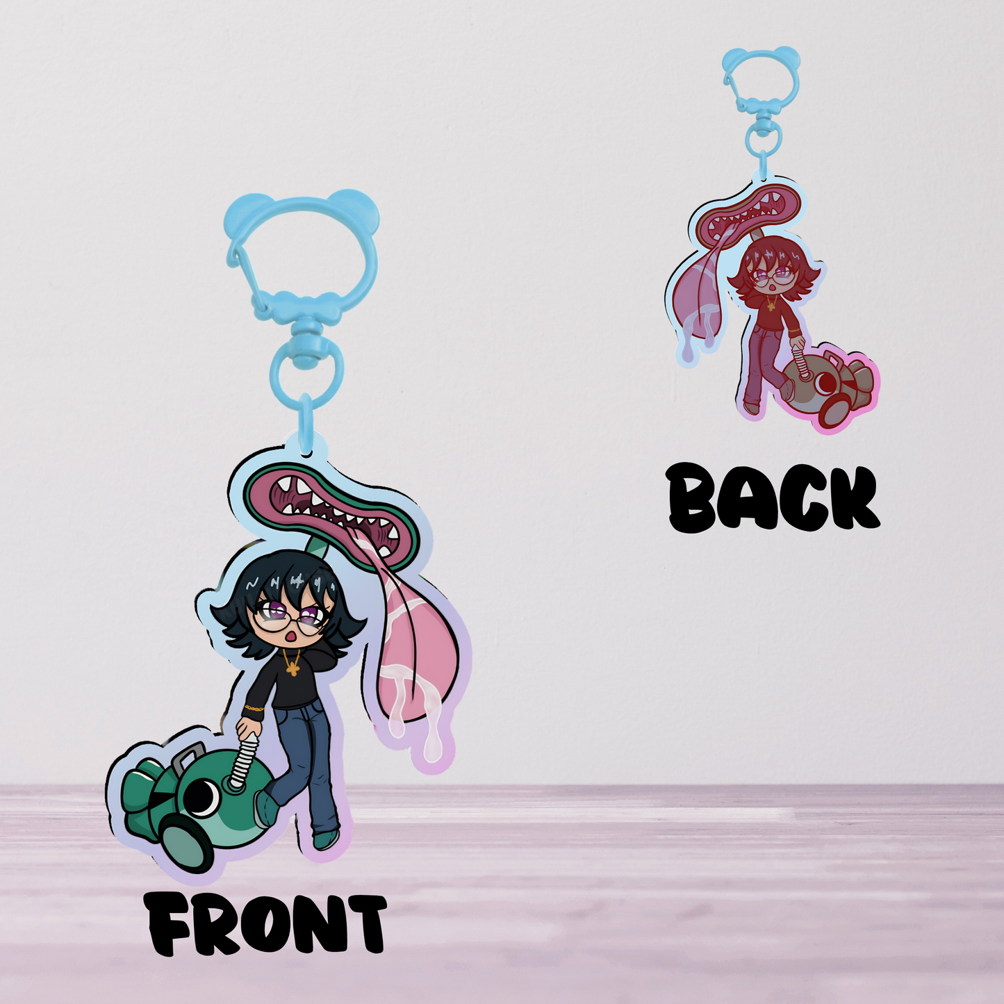 Gothic Vacuum Girl Keychain