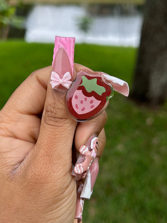 Kawaii Strawberry Shoe Charm