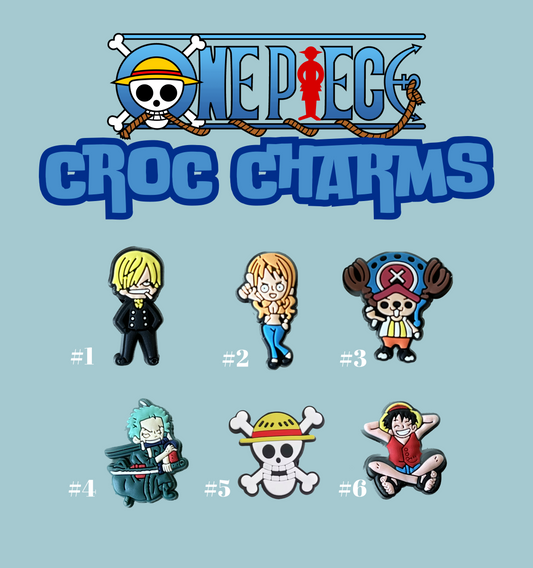 Anime Inspired Croc Charms| Cool Charms for Clogs| Crocs Accessories | Shoe Decor | Character Shoe Clips| Shoe Charm | Pirate Anime