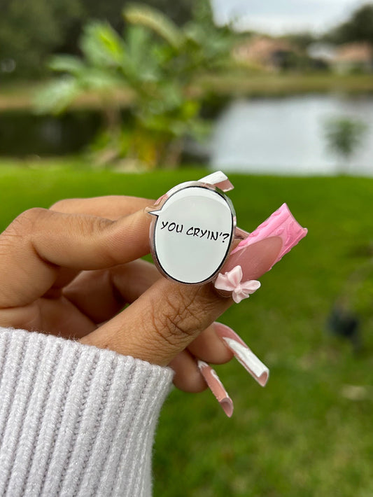 “You crying?” Shoe Charm