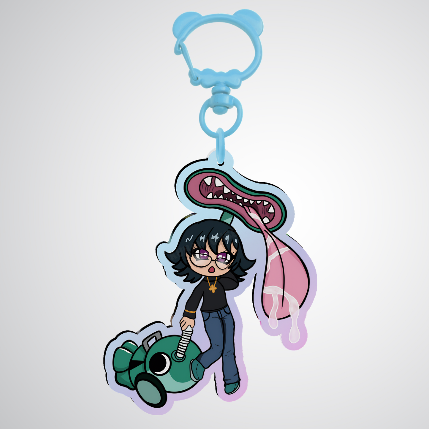Gothic Vacuum Girl Keychain