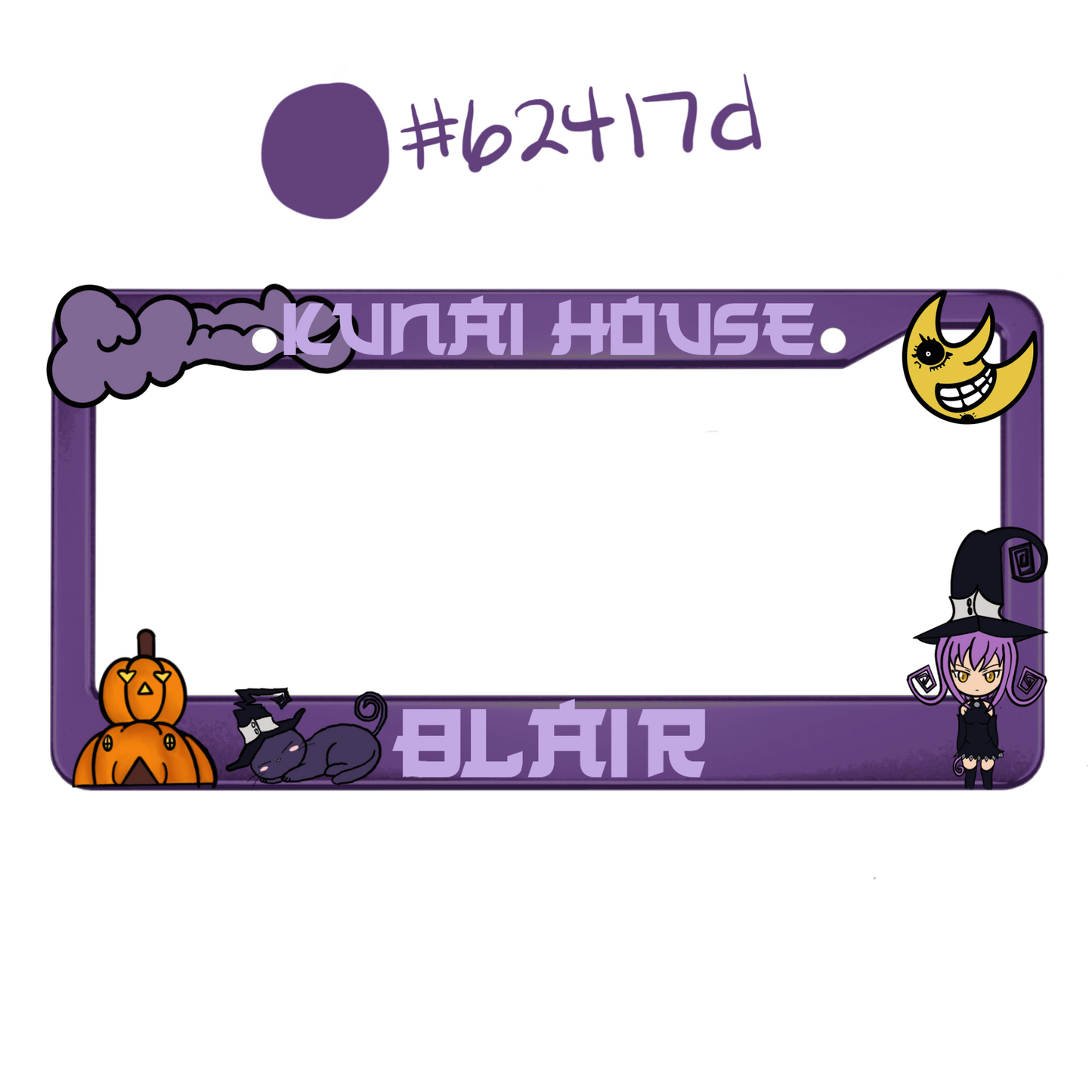 Cat Witch License Plate