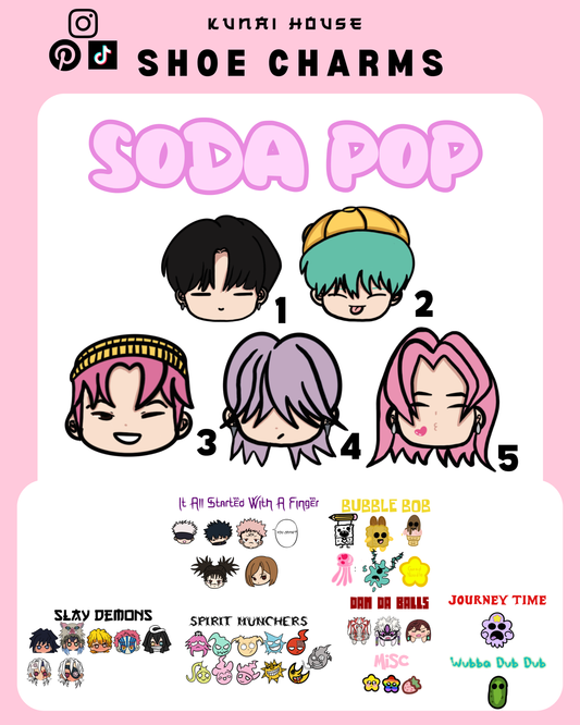 Soda Pop Shoe Charms