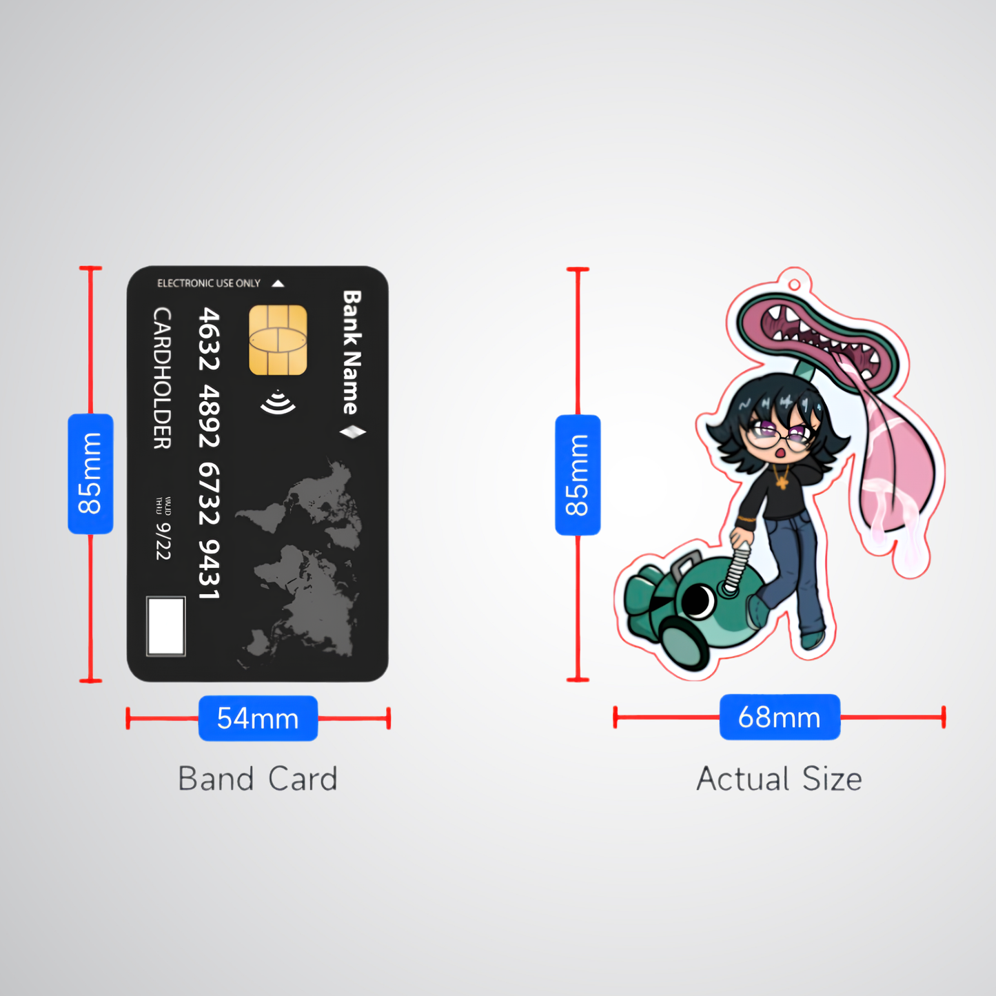 Gothic Vacuum Girl Keychain
