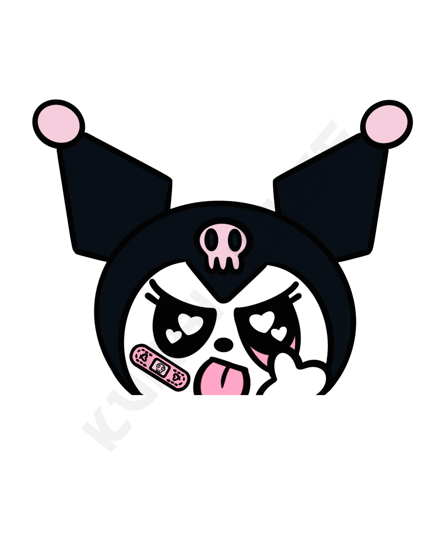 Tongue out Finger Up Peeker Sticker