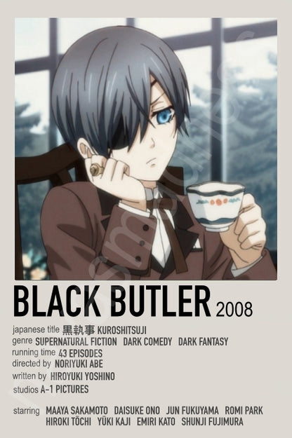 Japanese Butler Anime Polaroid Inspired Keychain