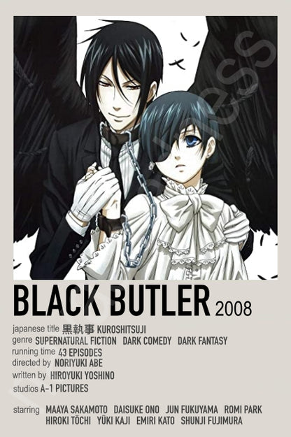 Japanese Butler Anime Polaroid Inspired Keychain