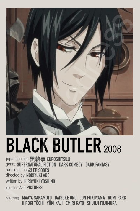 Japanese Butler Anime Polaroid Inspired Keychain