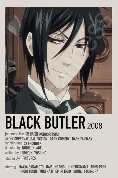 Japanese Butler Anime Polaroid Inspired Keychain