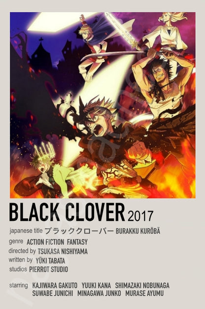 Japanese Clover Anime Polaroid Inspired Keychain