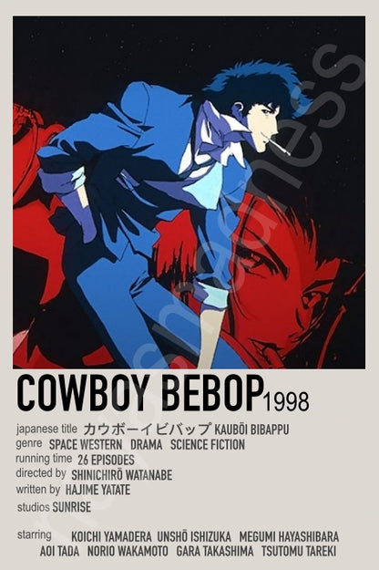 Japanese Cowboy Anime Polaroid Inspired Keychain