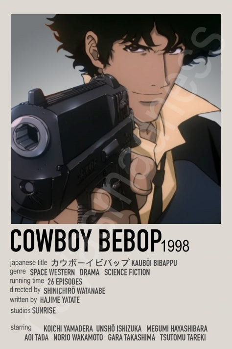 Japanese Cowboy Anime Polaroid Inspired Keychain