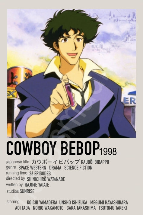 Japanese Cowboy Anime Polaroid Inspired Keychain