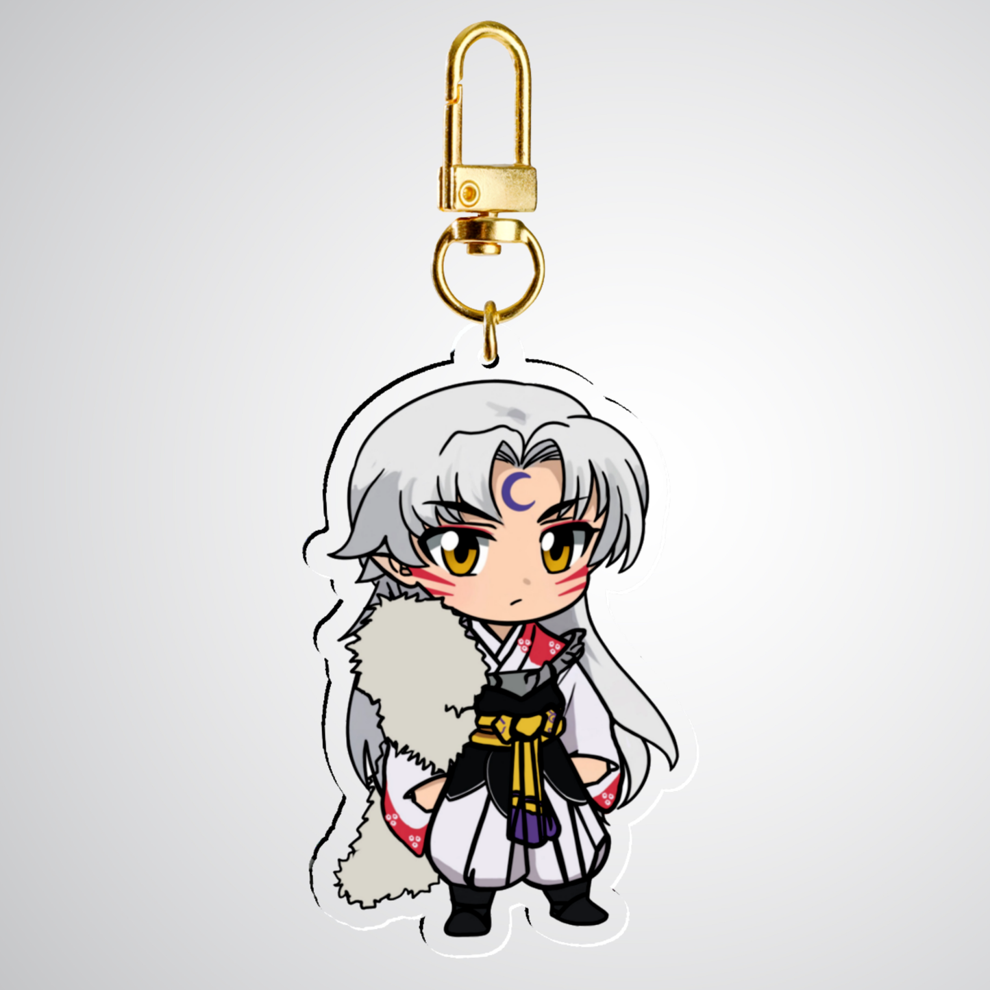 Crescent Moon Acrylic Keychain