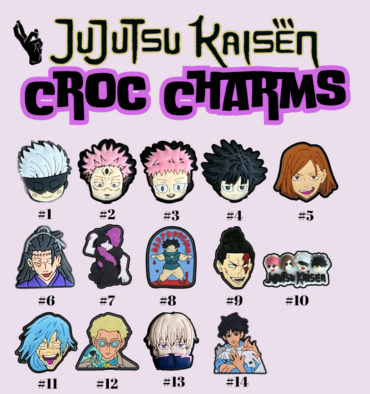 Anime Inspired Croc Charms| Cool Charms for Clogs| Crocs Accessories | Shoe Decor | Character Shoe Clips| Shoe Charm | Jujutsu Anime