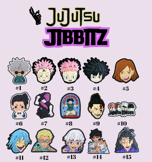 Anime Inspired Charms| Cool Charms for Clogs| Accessories | Shoe Decor | Character Shoe Clips| Shoe Charm | Jujutsu Anime