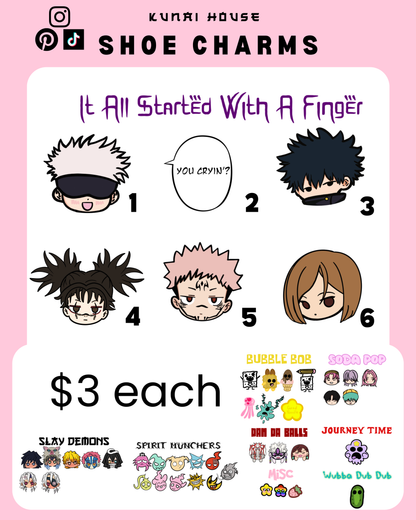 It All Started With A Finger Shoe Charms