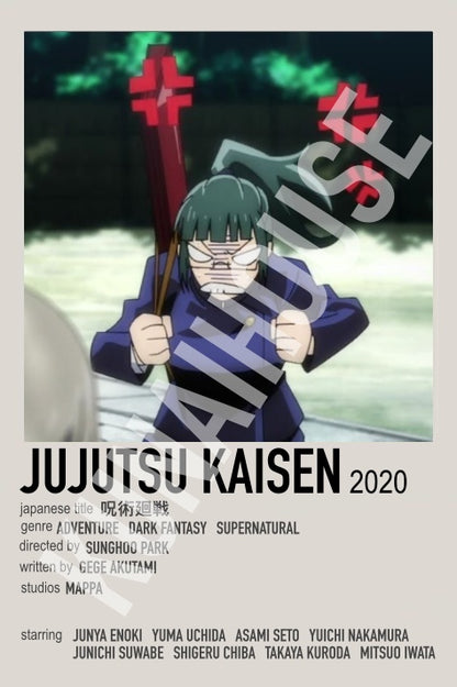 Japanese Cool Jujutsu Anime Polaroid Inspired Keychain