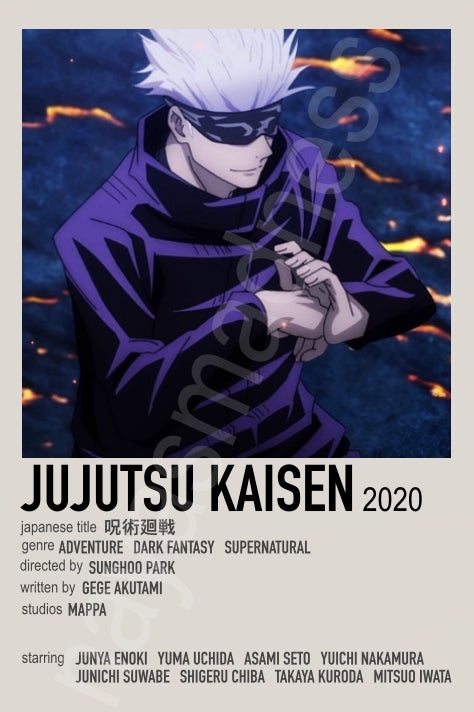 Japanese Cool Jujutsu Anime Polaroid Inspired Keychain