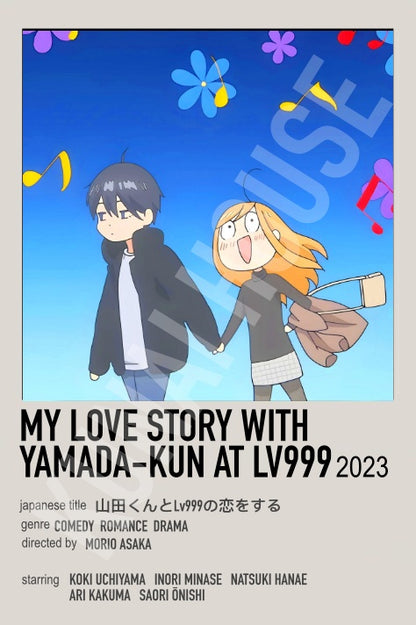 My Love Story With Yamada-Kun at Lv999 Lovers Anime Polaroid Inspired Keychain