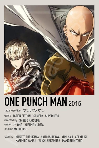 Japanese Punch Man Anime Inspired Polaroid Keychain