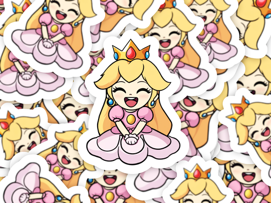 Vinyl Chibi Game Pink Princess Sticker (COMING SOON)