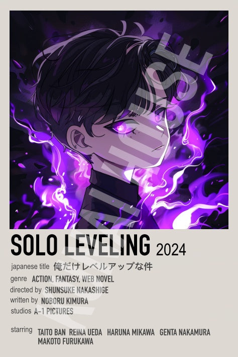 Solo Leveling Anime Polaroid Inspired Keychain