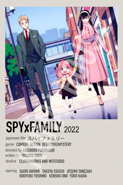 Spy Family Japanese Polaroid Anime Inspired Keychain