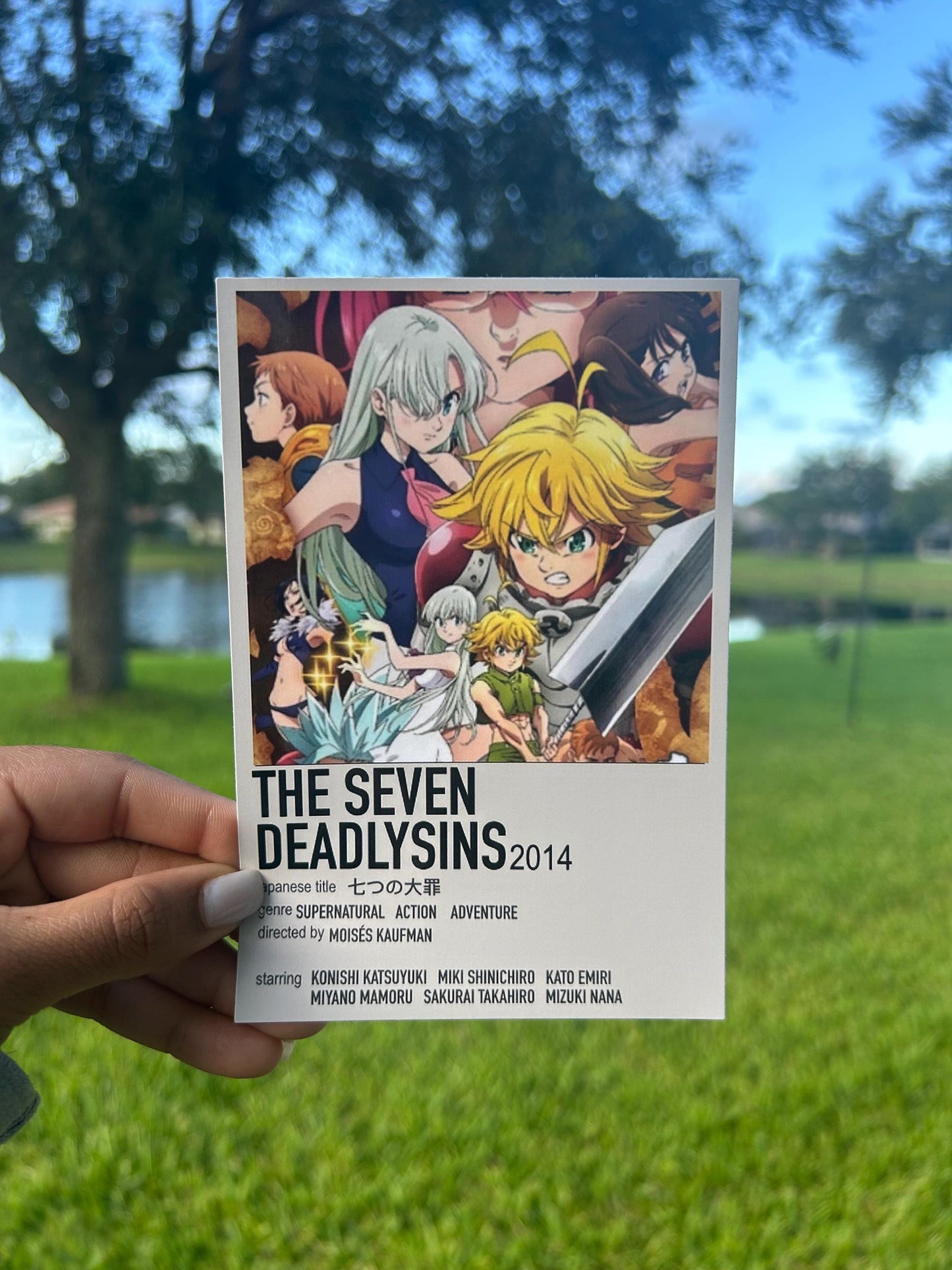 Anime Polaroid Print | Home decor | Mini Poster | Scrapbooking | Room decor | Wall decor | Seven Deadly Anime
