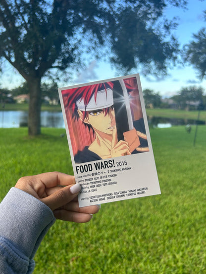 Anime Polaroid Print | Home decor | Mini Poster | Scrapbooking | Room decor | Wall decor | Wars Food Anime