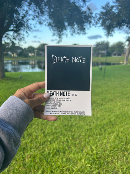Anime Polaroid Print | Home decor | Mini Poster | Scrapbooking | Room decor | Wall decor | Death Anime