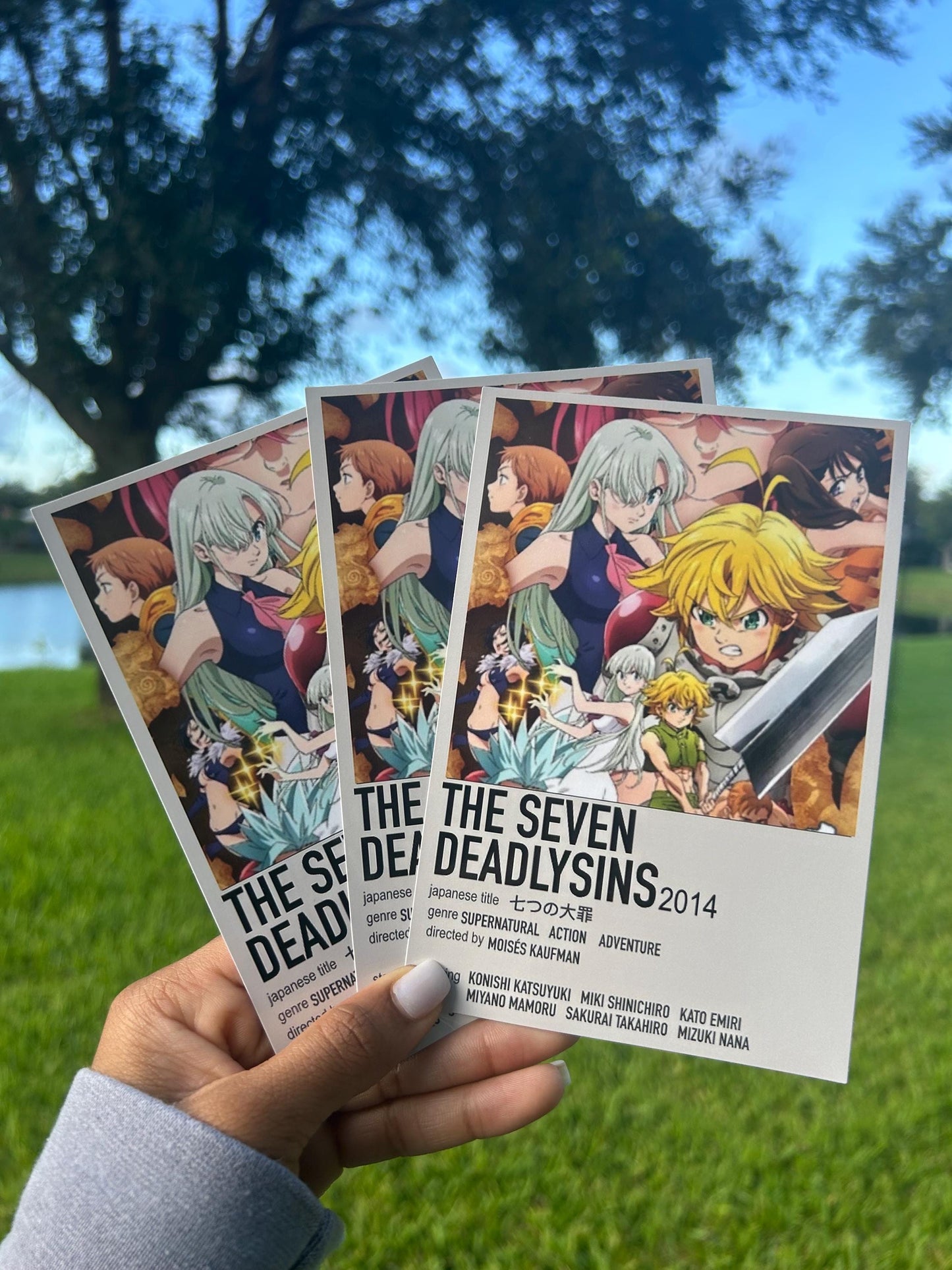 Anime Polaroid Print | Home decor | Mini Poster | Scrapbooking | Room decor | Wall decor | Seven Deadly Anime