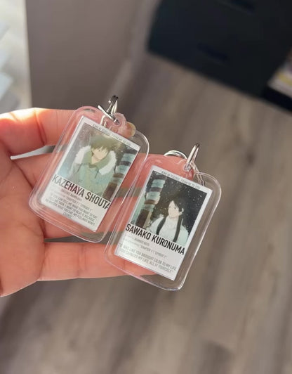 Matching From Me To You Anime Polaroid Inspired Keychain