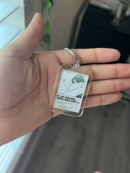 My Love Story With Yamada-Kun at Lv999 Lovers Anime Polaroid Inspired Keychain
